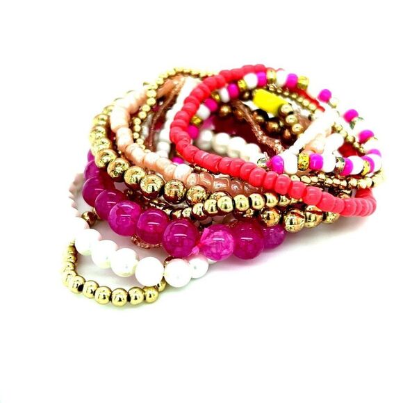Lot of Stretchable Beaded Bracelets - Picture 1 of 4